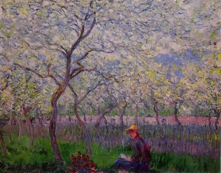 Claude Monet An Orchard in Spring